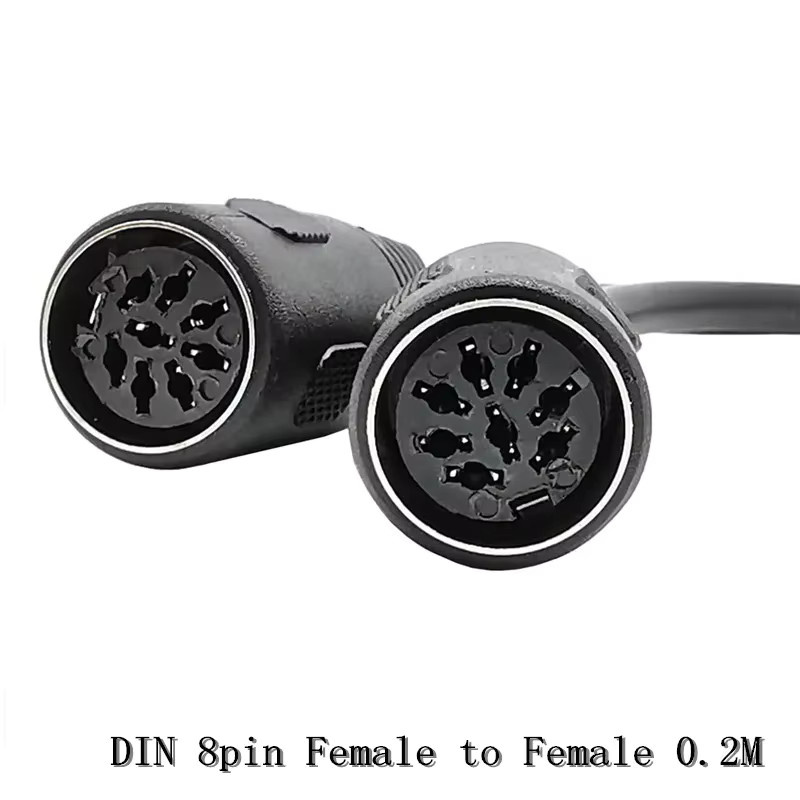 BSN Lautsprecher-Audiokabel 8-polig DIN-Buchse auf Buchse, Schwarz, Länge: 0,2 m - Bild 2