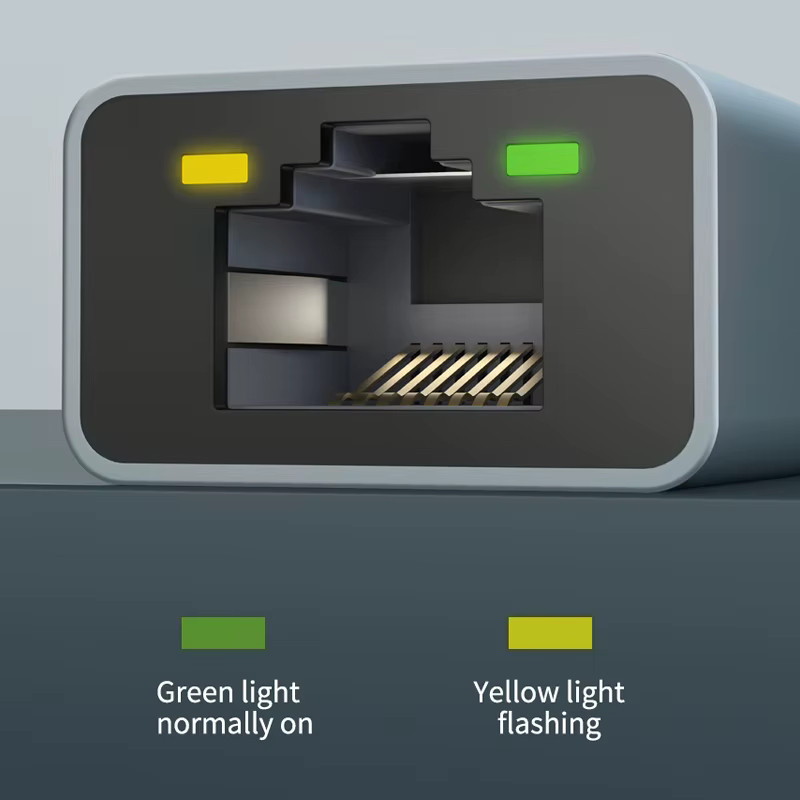 CABLETIME USB-C Ethernet-Adapter RJ45 Netzwerkkarte für Laptop und PC, 100 Mbit/s, Grau - Bild 4