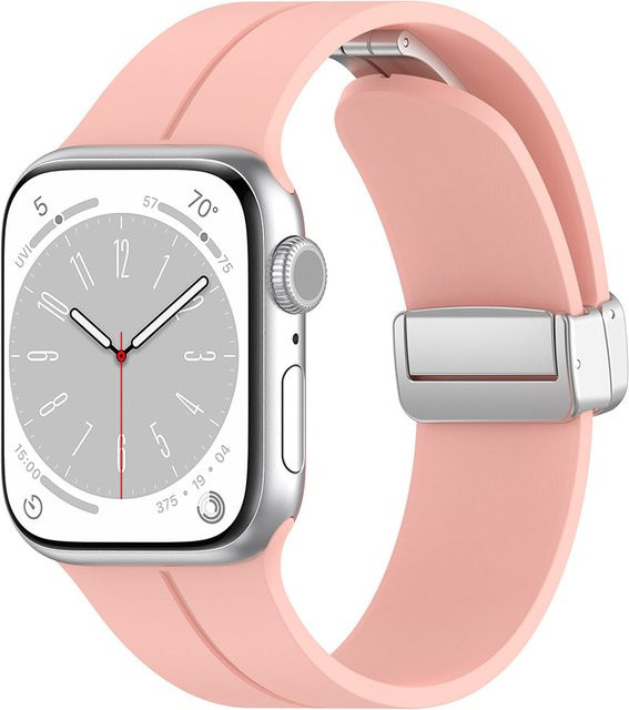 Techsuit Uhrenarmband Silikon, Rosa, Unisex - Bild 1