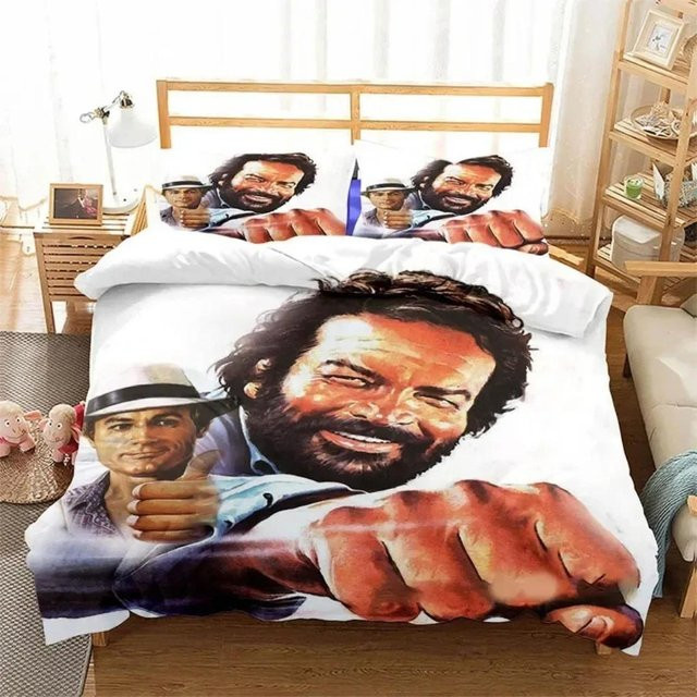 Bettwäscheset Bud Spencer und Terence Hill mit 3D-Druck Design, Multicolor, B/H: 180 x 210 cm - Bild 1