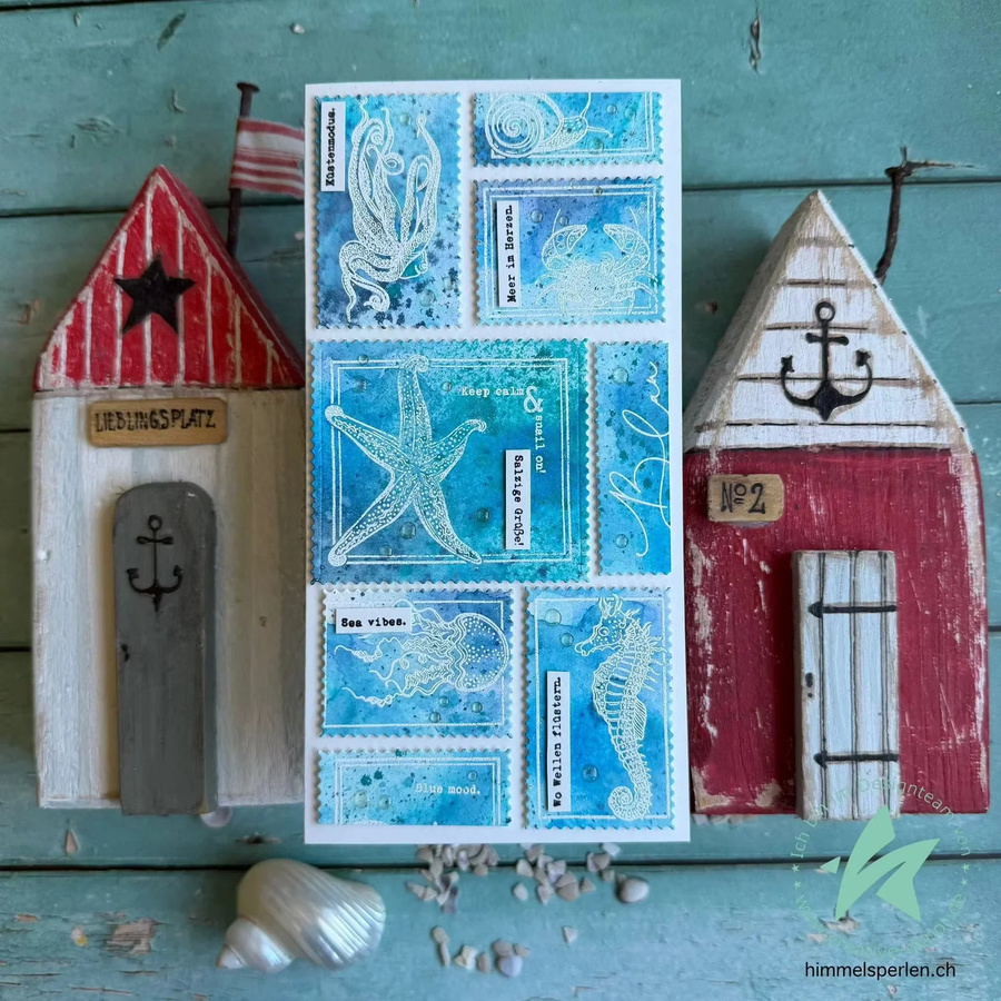 Metall-Stanzformen mit Muschel- und Seepferdchen-Motiven für DIY-Scrapbooking und Bastelarbeiten - Bild 2