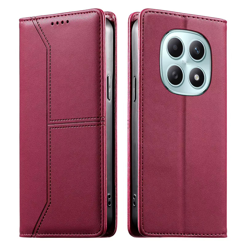 Luxuriöse magnetische Leder-Handyhülle im Wallet-Design für Xiaomi Redmi Note 15 Pro 4G und Note 15 Pro Plus 5G, Farbe: Grün - Bild 1