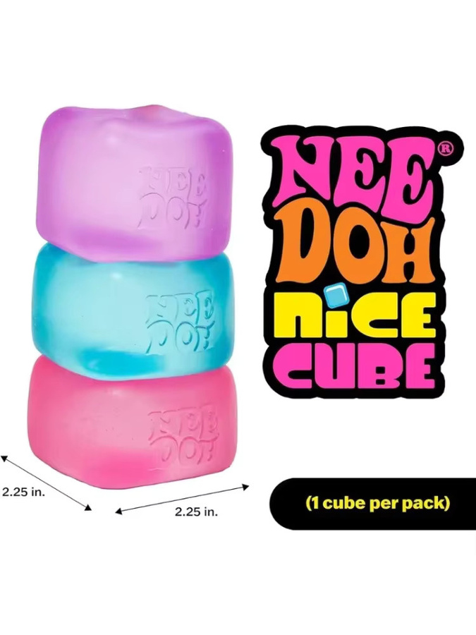 Schylling NeeDoh Nice Cube, Sensorisches Quetschspielzeug, blue - Bild 5