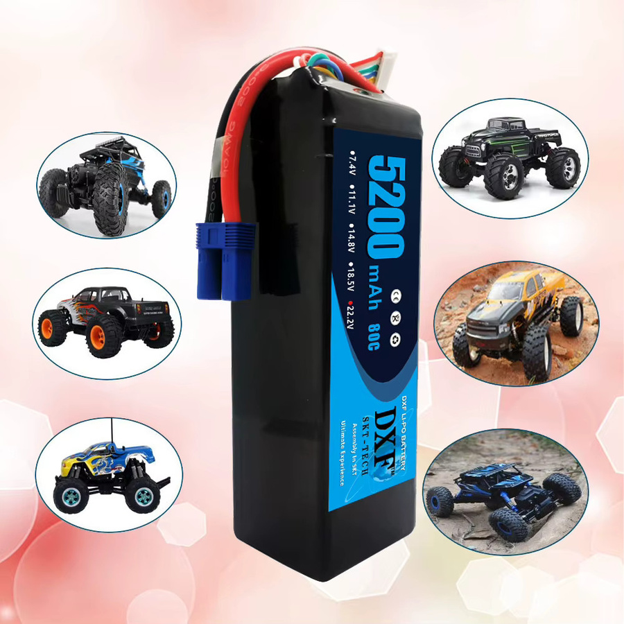 DXF 6S LiPo Batterie 22,2V 5200mAh 80C mit EC5 Stecker im Softcase für RC Buggy Truggy Offroad und Flugzeuge - Bild 4