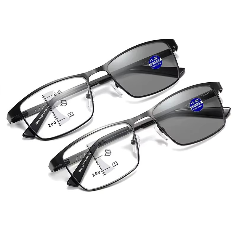 ERIKOLE Lesebrille, Metall, Vollrand, Rechteckig, Schwarz, Herren - Bild 2