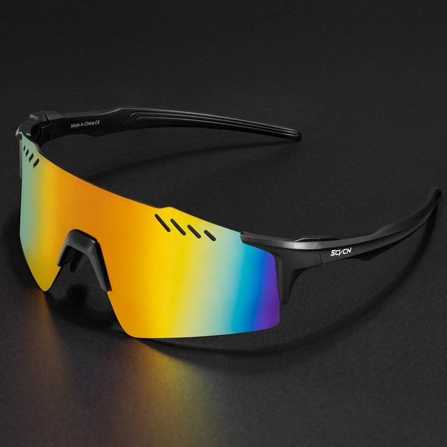 SCVCN Sportsonnenbrille, randlos, multicolor, Herren, Kunststoff - Bild 1