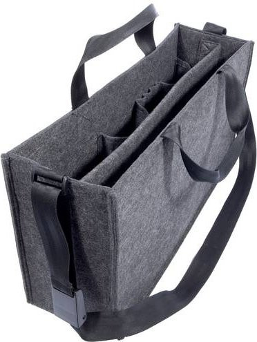 Sigel Schultertasche BA411 Desk Sharing Bag L aus synthetischem Filz in Dunkelgrau, B: 50 cm, T: 28 cm - Bild 1