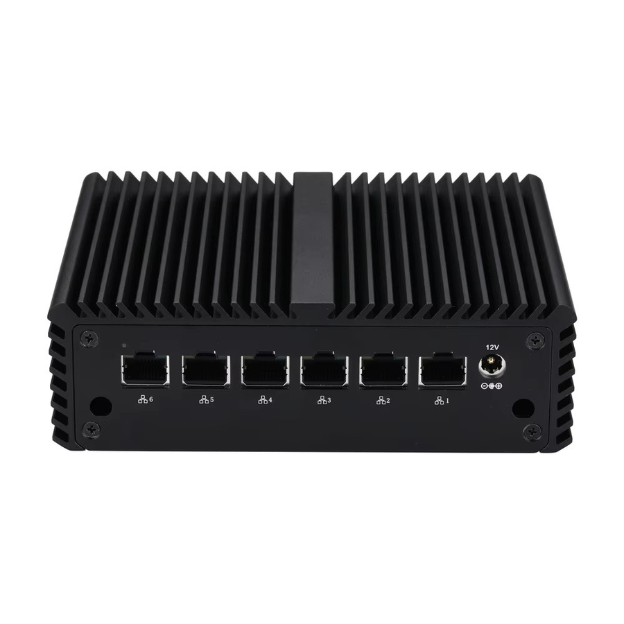 Qotom N100 Mini-PC X7425E N305 Barebone mit DDR5 RAM und 6 x 2,5G LAN in Schwarz - Bild 2