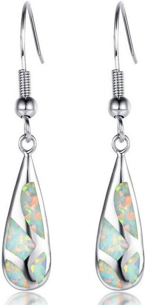 Ohrringe Tropfenform, Feueropal, 925 Silber, Damen - Bild 1