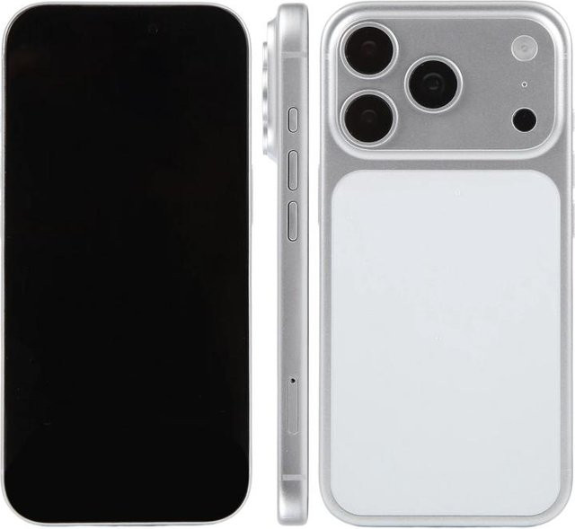 Voneo Fake Dummy Display Modell für iPhone 18 Pro in Silber mit schwarzem Bildschirm - Bild 1