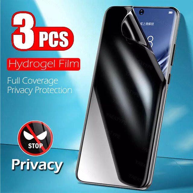 3er-Set Anti-Spy Privatsphäre Hydrogel Displayschutzfolie für Realme 13 14 Pro Plus Lite 5G, China 15T 15X 5G, Neo7X, Neo7 Se und Turbo - Bild 1