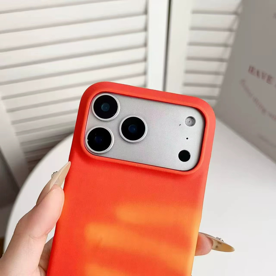 Stoßfeste temperaturwechselnde Handyhülle für iPhone 17 Pro Max bis iPhone 11 in Mehrfarbig (Rot, Orange) - Bild 2