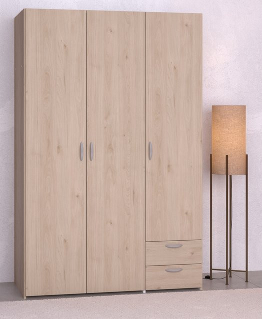 Parisot Kleiderschrank Daily 12, 3-türig, Jackson-Eiche, B/T/H: 120 x 51 x 185 cm - Bild 1