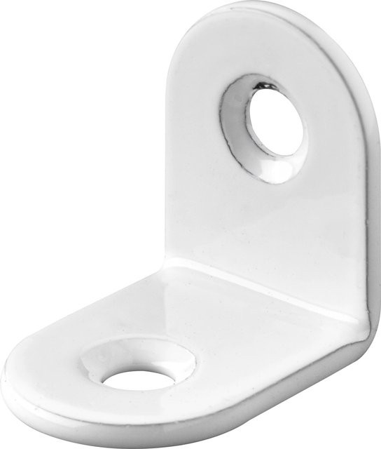 Hettich Stuhlwinkel aus Stahl in Weiß matt, 10 Stück, B/H/T: 20 x 20 x 15 mm - Bild 1