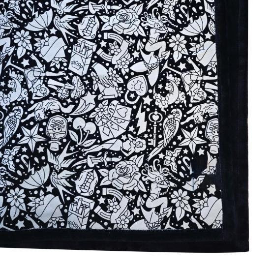 Pavo DIY Ausmaldecke aus Polyester, Waschbare und Wiederverwendbare Basteldecke zum Selbstgestalten in Schwarz - Bild 1