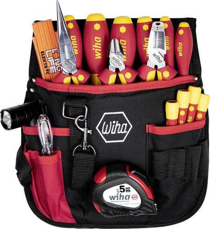 Wiha Elektriker Werkzeugset 18-teilig inklusive Gürteltasche B/H/T: 25 x 28 x 8 cm