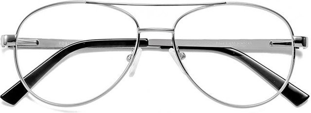 BLUEMOKY Korrektionsbrille Pilot, Metall, Vollrand, grau, Herren - Bild 1