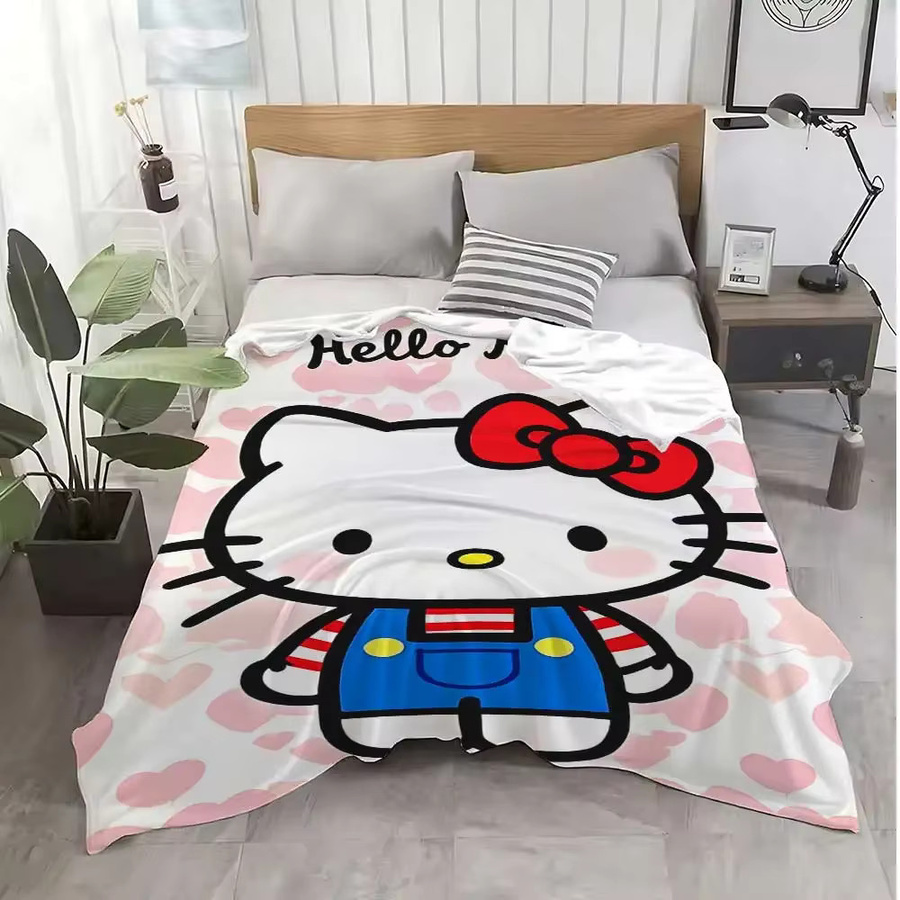 Sanrio Kuschelige Decke für Wohnzimmer und Schlafzimmer mit Kitty Motiv - Bild 5