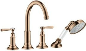Hansgrohe Axor Montreux Duschset mit Regendusche und Handbrause in Gold poliert - Bild 1