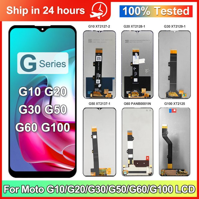 Motorola LCD Display Touchscreen Digitizer mit Rahmen in Schwarz für Moto G30 G50 G60 G10 G20 G100 Ersatzdisplay - Bild 1