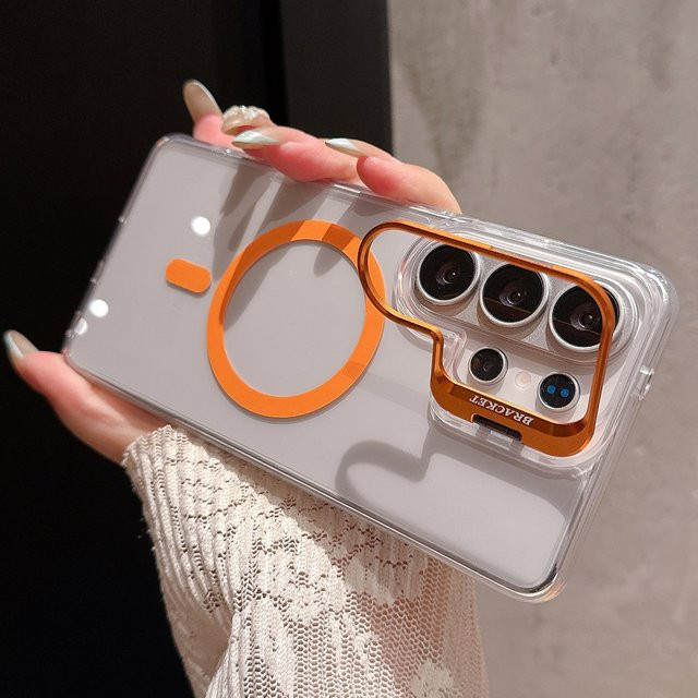 Transparente magnetische Handyhülle mit Kamerahalterung für Samsung Galaxy S26, S25, S24 Plus, S23 und S22 Ultra, stoßfeste Schutzhülle - Bild 1