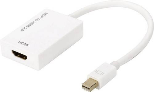 Digitus Mini-DisplayPort auf HDMI Adapter Konverter in Weiß AK-340416-002-W - Bild 1