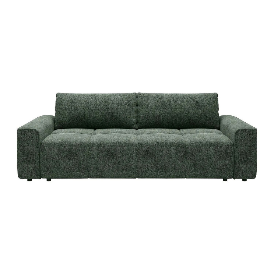 Vente-unique Schlafsofa Minturno in Tannengrün mit Stoffbezug, Breite: 250 cm - Bild 2