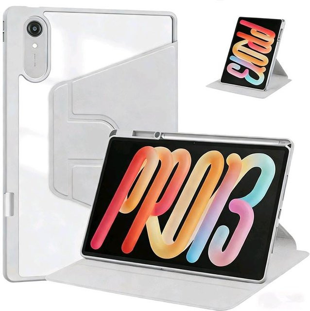 Lenovo Xiaoxin Pad Pro 13 GT13 Drehhülle mit magnetischem Ständer und Acryl-Rückseite, Transparent - Bild 1