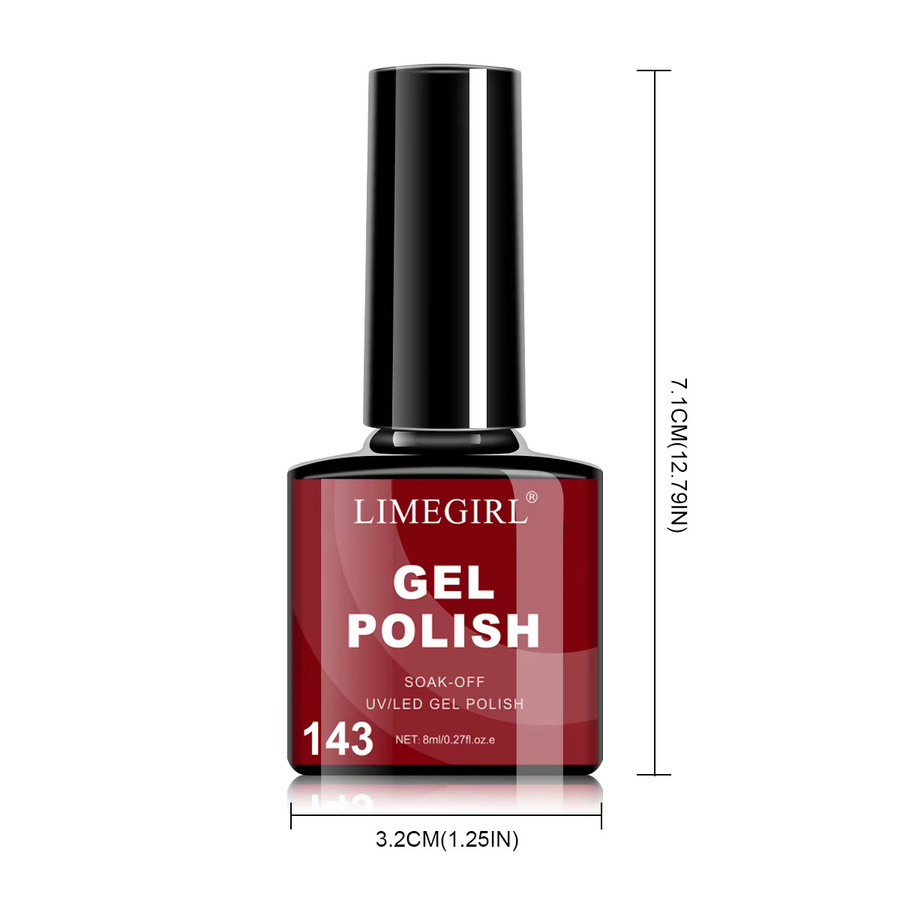 LIMEGIRL Gel-Nagellack, weinrot, 8 ml - Bild 3
