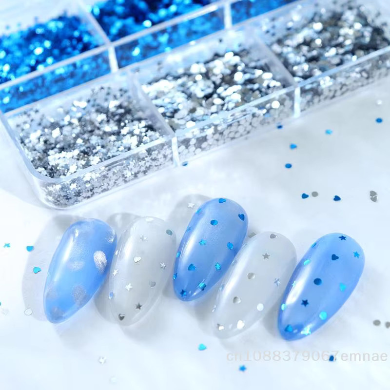 ZYAS Nagelglitter, glitzernde Sterne, 1 mm, Schimmernd - Bild 2