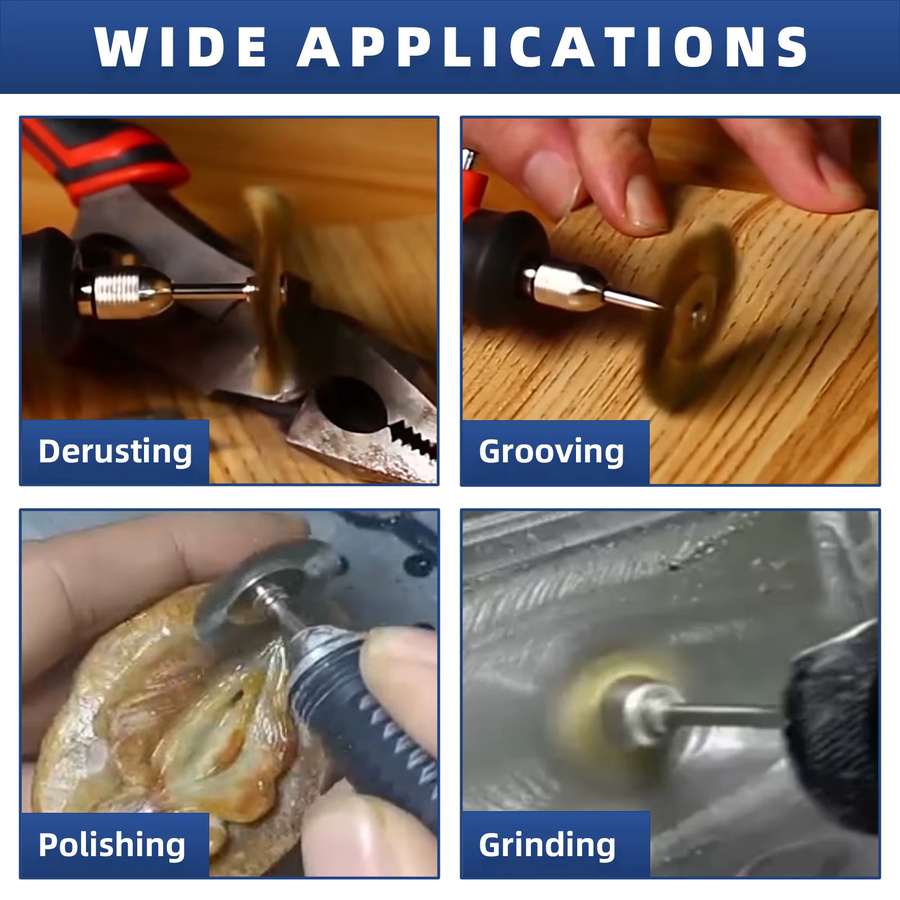 Dremel 24-teiliges Drahtbürsten-Set aus Stahl und Messing für Rotationswerkzeuge zur Reinigung und Rostentfernung von Metall in Silber und Gold - Bild 5