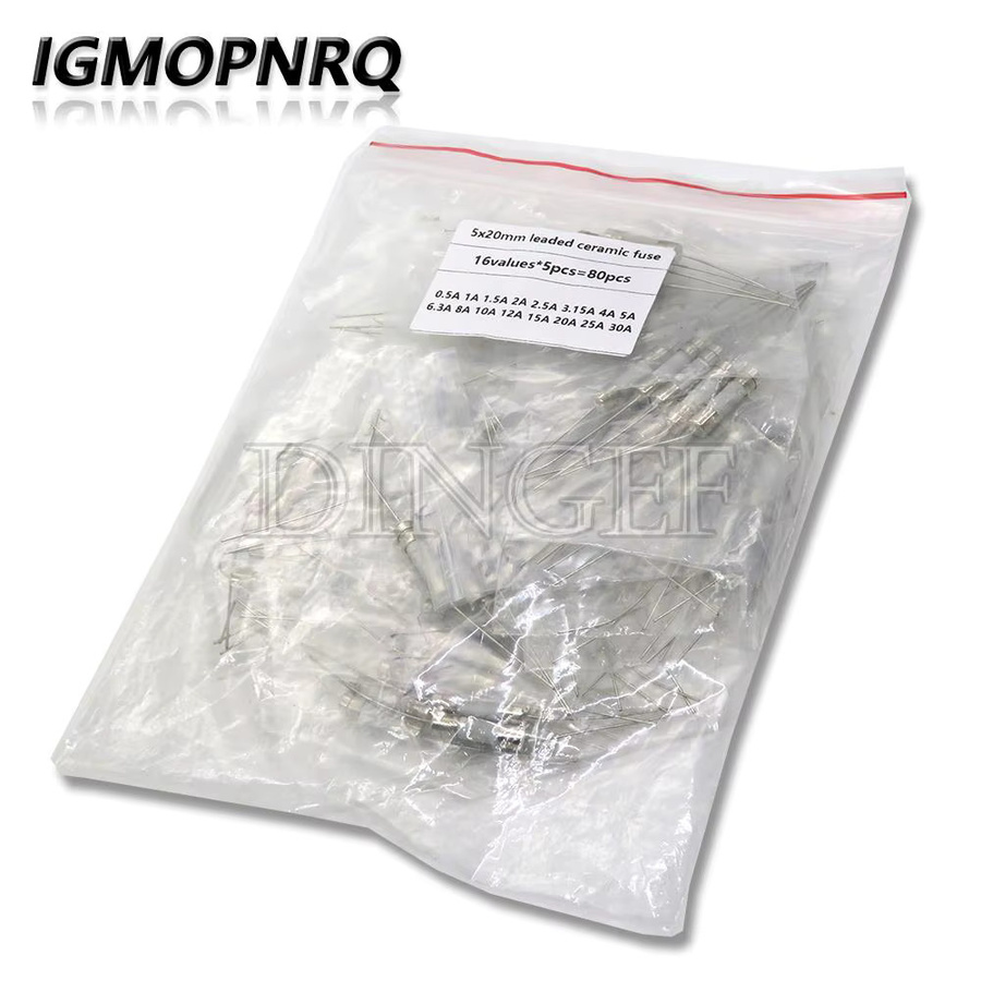 ibuw Glassicherungen Set 5x20 mm mit 16 verschiedenen Stromstärken 80 Stück - Bild 2