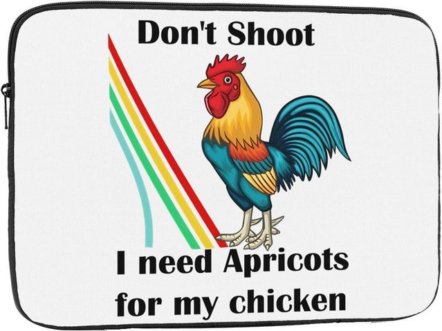 Arc Raiders Scrappy Laptoptasche Don't Shoot I Need Apricots For My Chicken Notebook Sleeve in Weiß - Bild 1