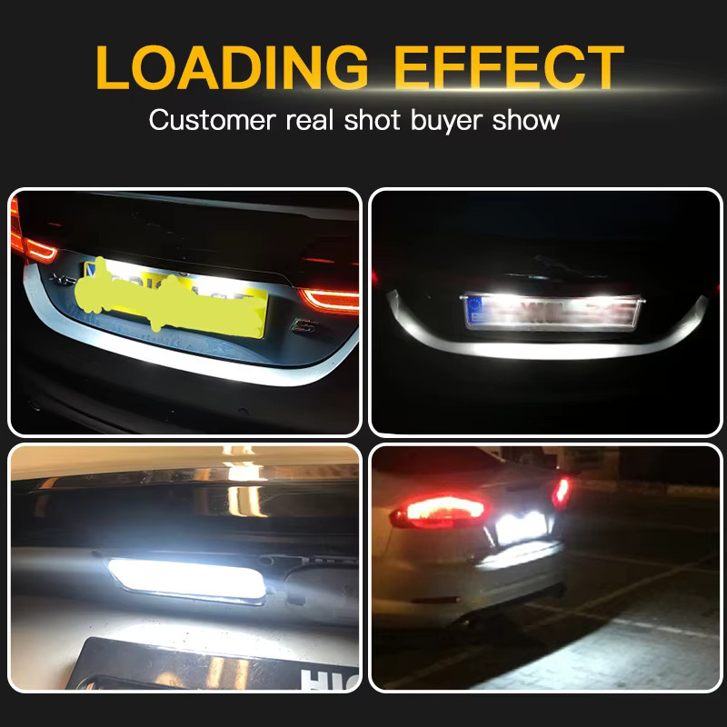 APMATAUTO 2er Set LED Nummernschildbeleuchtung für Ford Focus MK2 MK3 Fiesta Kuga Transit und Jaguar XJ XF OEM 6M2A13550AA Canbus Fehlerfrei - Bild 6