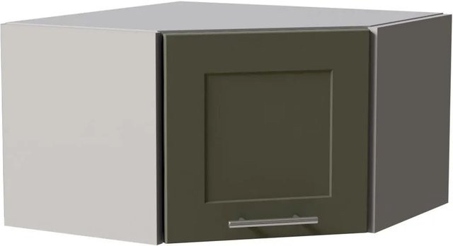 Feldmann-Wohnen Eckhängeschrank Oslo in Grau und Reed Green Matt mit Soft-Close-Türen, B/T/H: 60 x 60 x 36 cm - Bild 1