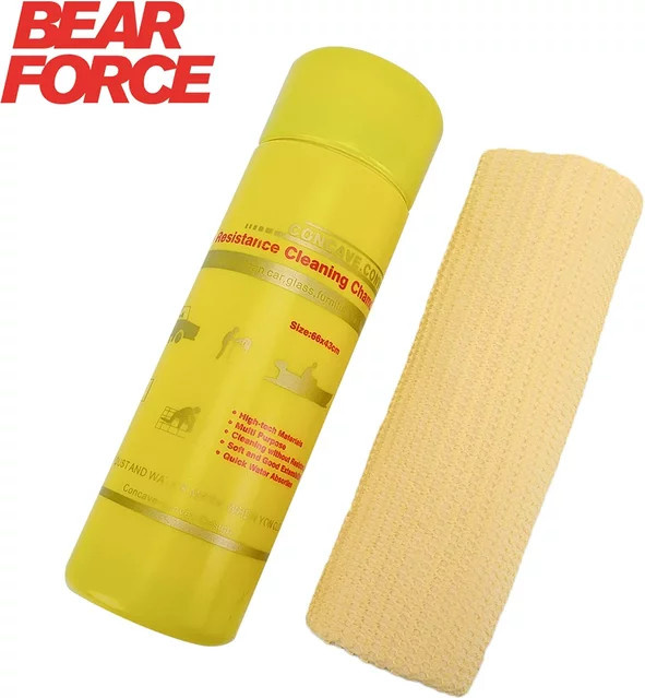 BEAR FORCE PVA Gämse Auto Waschtuch in Gelb, Breite: 64 cm, Tiefe: 42 cm - Bild 1