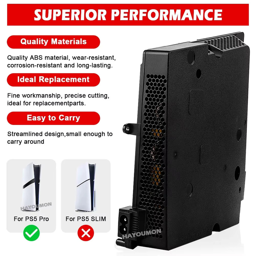 HeroAngel Ersatz Netzteil für PS5 PRO Spielkonsole ADP-420DR Stromquelle Adapter in Schwarz für CFI-7000 und CFI-7021 - Bild 5