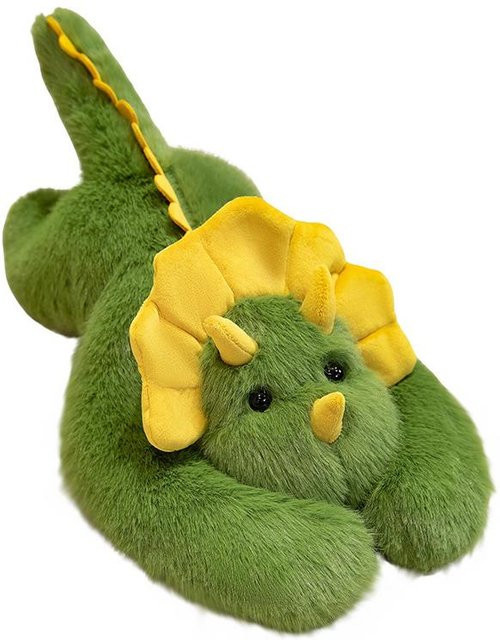 Yiran Health & Beauty Triceratops Dinosaurier Puppe, Plüschtier, Grün, ab 14 Jahren - Bild 1