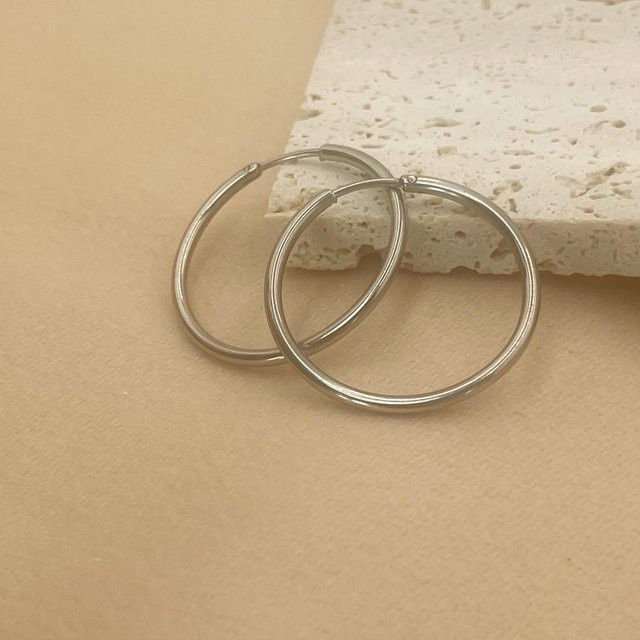 Creolen Edelstahl, Gold, Damen - Bild 1