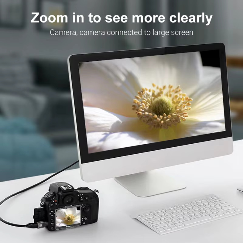 Micro HDMI auf HDMI 2.1 Adapter in Schwarz für Sony Projektoren und Kameras, unterstützt 8K 60Hz und 4K 120Hz - Bild 3