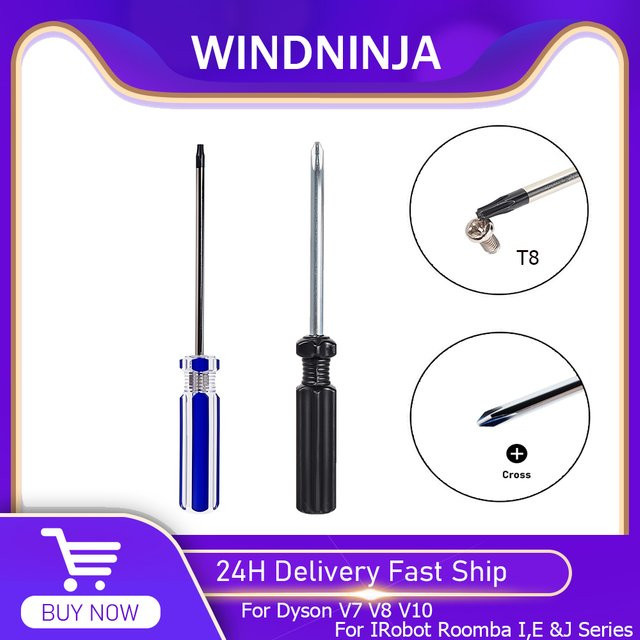 WINDNINJA T8 Kreuzschraubendreher-Reparaturwerkzeugsatz für Dyson V7 V8 V10 und iRobot Roomba I, E & J-Serie - Bild 1