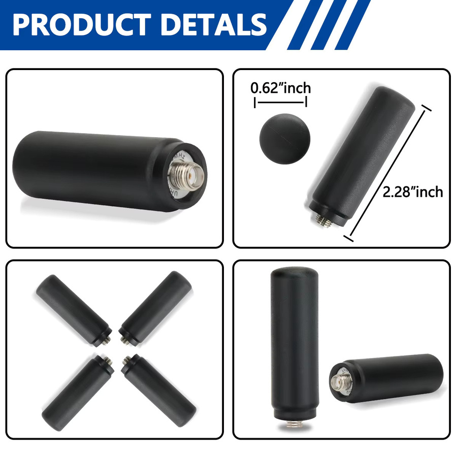 ABBREE Mini-Antenne mit SMA-Buchse UHF 400–480 MHz High Gain in Schwarz für Baofeng BF-888S UV-5R UV-21 PRO UV-32 QUANSHENG UV-K5 UV-K5(8) - Bild 3
