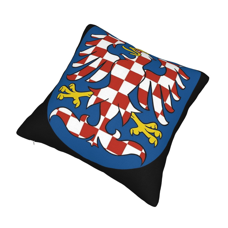Kissenbezug mit Wappen der Tschechischen Republik in Multicolor, weiche Peach Skin Hülle für dein Deko-Kissen, B/B/H: 18 x 18 x 18 cm - Bild 3