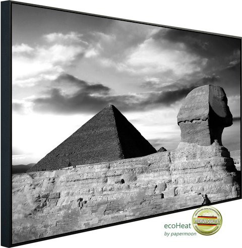 papermoon Infrarotheizung EcoHeat Pyramide in Schwarz und Weiss mit Matt-Effekt und App-Steuerung - Bild 1