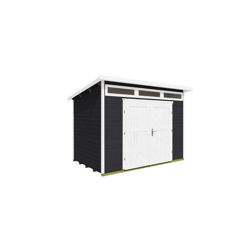 WEKA Gartenhaus 264 Pultdach aus Holz in Grau und Anthrazit B/H/T: 330 x 239 x 249 cm - Bild 3