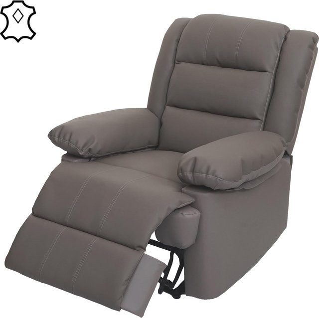 MCW Relaxsessel G15 Fernsehsessel aus Leder und Kunstleder in Beige, B/T/H: 101 x 87 x 100 cm - Bild 1