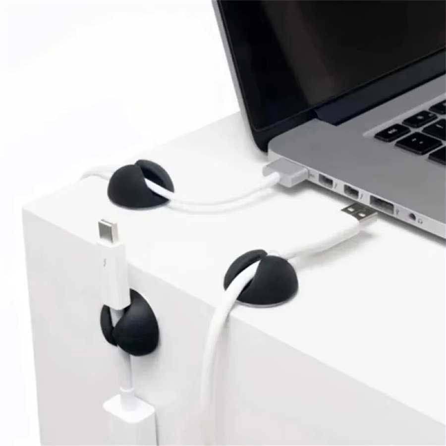 20 Stück Kabel-Organizer in Schwarz, selbstklebende Kabelhalter für USB-Ladekabel im Auto, Zuhause und Büro - Bild 5