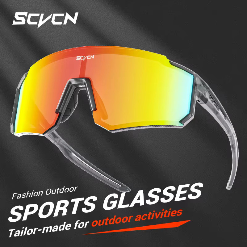 SCVCN Sportsonnenbrille, Vollrand, Multicolor, Unisex, Kunststoff - Bild 3