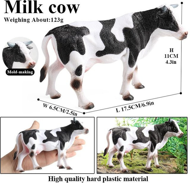 Oenux Zoo Welt Nutztier Pferd Kuh Schwein Schaf Ziege Esel Modell, Actionfiguren, ab 3 Jahre - Bild 1