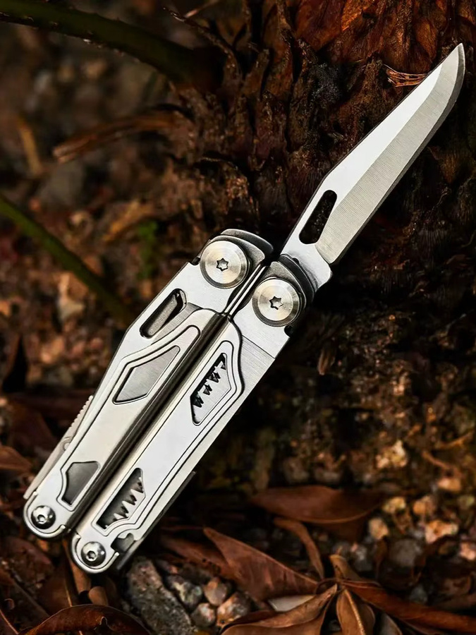Daicamping DL1 DL10 Multifunktionales EDC Multitool aus Edelstahl in Silber mit Zange und Klinge - Bild 4